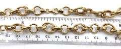 14kt Yellow gold double oval link chain necklace