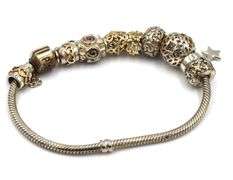 925 Sterling silver Pandora silver bracelet with charms