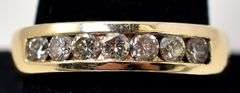 Handsome 14K Yellow Gold Diamond Band Ring