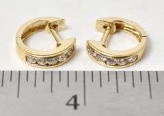 Wonderful Diamond Huggie Hoops In 14k Yellow Gold