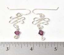 Beaded Dangle Earrings in Sterling Silver