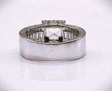 Stunning 14 Kt White Gold Plate 2.15 Ct Princess Cut Simulated Diamond Ring