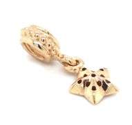 14kt Yellow gold Pandora diamond brilliant star charm