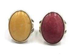 Lot of 925 sterling silver signed gemstone rings