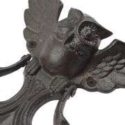 Rustic Black Cast Iron Owl Door Knocker
