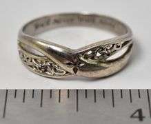 Diamond Band Ring in Sterling Silver