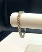 Gorgeous 18 Kt White Gold 16.5 Ctw Lab Simulated Morganite Tennis Bracelet