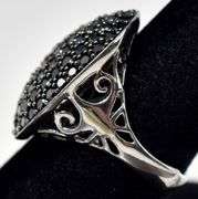 Black Spinel Gemstone Ring in Sterling Silver