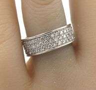 14kt White gold 0.95ctw diamond pave band