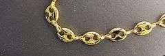 Stunning 64.7 Gram 14K Tri-Layered Yellow Gold Plate Unison Link Chain Necklace