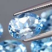 Sparkling! 11.14ct vibrant Swiss blue Topaz set