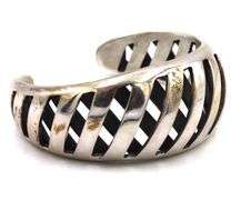 Vintage 925 sterling silver signed cuff bangle