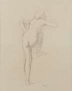 Extremely Rare Edgar Degas (after) Collotype Facsimile Drawing c. 1897