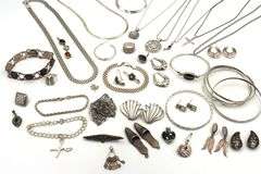 Big Group lot of vintage 925 sterling silver mixed jewelry