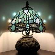 Stained Glass Tiffany-Style Dragonfly Table Lamp