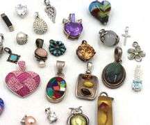 Group lot of Vintage 925 sterling silver pendants
