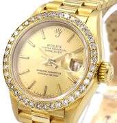 Rolex Datejust President 2-Tone 69178, 26mm, Champagne Dial, Aftermarket Diamond Bezel, 18K & Steel
