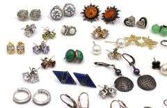 Group lot of vintage 925 sterling silver earrings