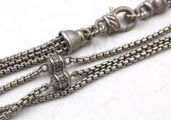 Judith Ripka crystal 3 row strand necklace
