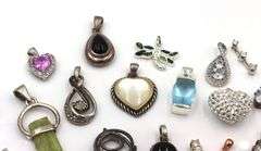 Group lot of Vintage 925 sterling silver pendants