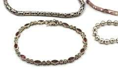 Group lot of 4 vintage 925 sterling silver bracelets