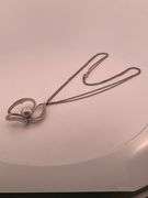 18K WHITE GOLD NECKLACE WITH PENDANT