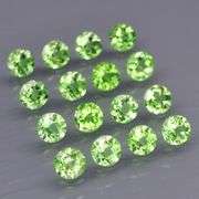 Awesome 4.42ct diamond cut Peridot set
