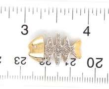Nicely Designed 14K YG Fish Pendant with Diamonds