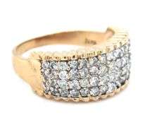 14kt Yellow gold 0.45ctw 2 tone diamond band