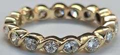 14K Yellow Gold Round Brilliant Cut Diamond Ring