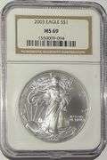2003 NGC MS 69 Silver Eagle