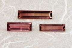 Rosy Natural Tourmaline - Lot of 3