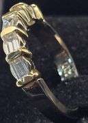 14K Yellow Gold Baguette Cut Diamond Ring