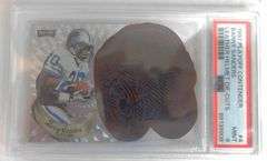 Barry Sanders Leather Helmet Die Cut Football Card, Mint 9