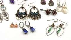 Group lot of Vintage 925 sterling silver earrings