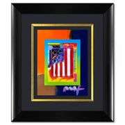 Flag with Heart by Peter Max