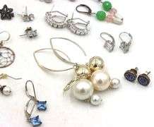 Group lot of vintage 925 sterling silver earrings