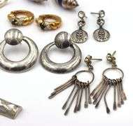 Group lot of vintage 925 sterling silver earrings