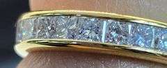 18K Yellow Gold Princess Cut Diamond Ring