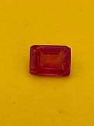 CERTIFIED NATURAL RUBY RED EXCELLENT IDEAL CUT , EMERALD CUT