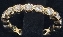 14K Yellow Gold Round Brilliant Cut Diamond Ring
