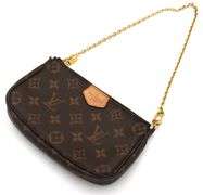 Louis Vuitton Pouchette Accessories Shoulder Bag W/Long Leather Strap & Box