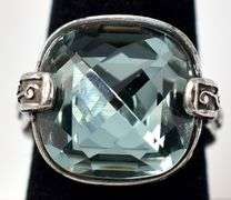 Blue Topaz Gemstone Ring in Sterling Silver