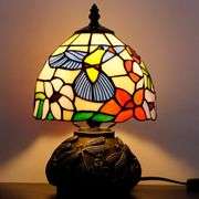 Stained Glass Hummingbird Mushroom Desk Light