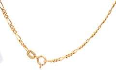 Practical 14K YG Figaro Necklace