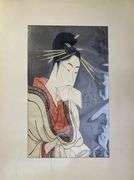 Vintage Kitagawa Utamaro Woodblock Print