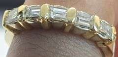 14K Yellow Gold Baguette Cut Diamond Ring