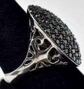 Black Spinel Gemstone Ring in Sterling Silver