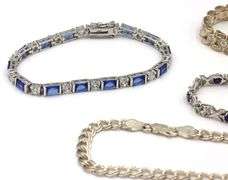 Group lot of 4 vintage 925 sterling silver bracelets