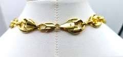Stunning 64.7 Gram 14K Tri-Layered Yellow Gold Plate Unison Link Chain Necklace